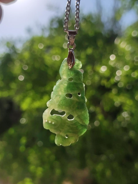 Burma Jade A Quality Dragon *Rarity* Gemstone Necklace HIPPIE Boho Ethnic Natural Healing Stone Rarity Crystal Jewelry Pendant Nature Power Stone