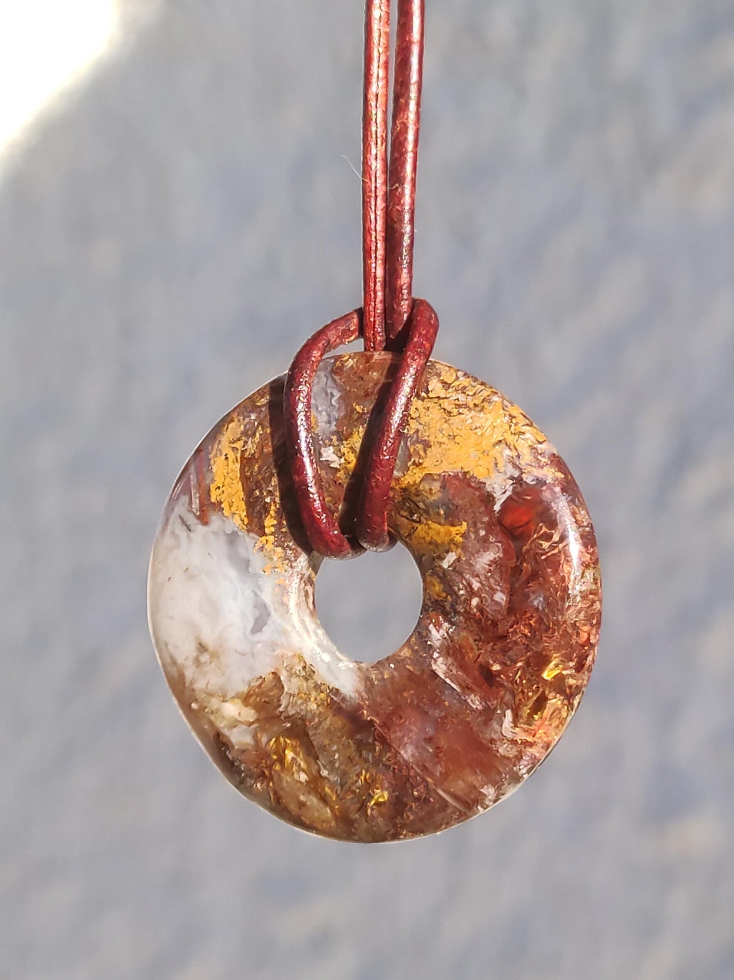 Pietersite or rouge bleu - collier de donuts de pierres précieuses rareté protection rare pierre de guérison cristal HIPPIE Boho Tibet ethnique homme femme lui offrir son