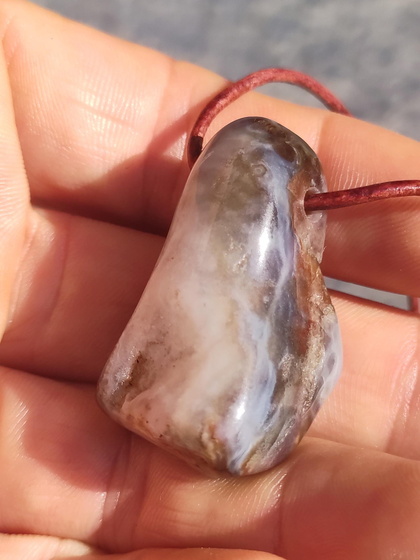 Agate de Feu *Mexique* - Collier de Pierres Précieuses Pierre de Guérison Symbole de Protection Homme Femme Chance HIPPIE GOA Boho Tibet Ethno Nature Rareté Cadeau