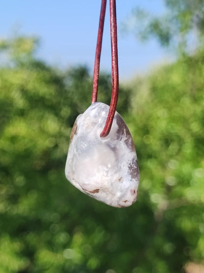 Agate de Feu *Mexique* - Collier de Pierres Précieuses Pierre de Guérison Symbole de Protection Homme Femme Chance HIPPIE GOA Boho Tibet Ethno Nature Rareté Cadeau