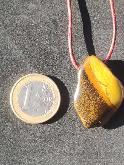 Tiger eye gemstone necklace healing stone green he she man woman gift lucky pendant GOA Boho Tibet Ethno nature unique