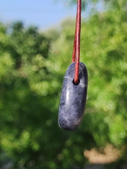 Saphir - collier de pierres précieuses pierre de guérison bleu nature cadeau homme femme il son père fils mère chance énergie chakra protection rareté collectionneur rare