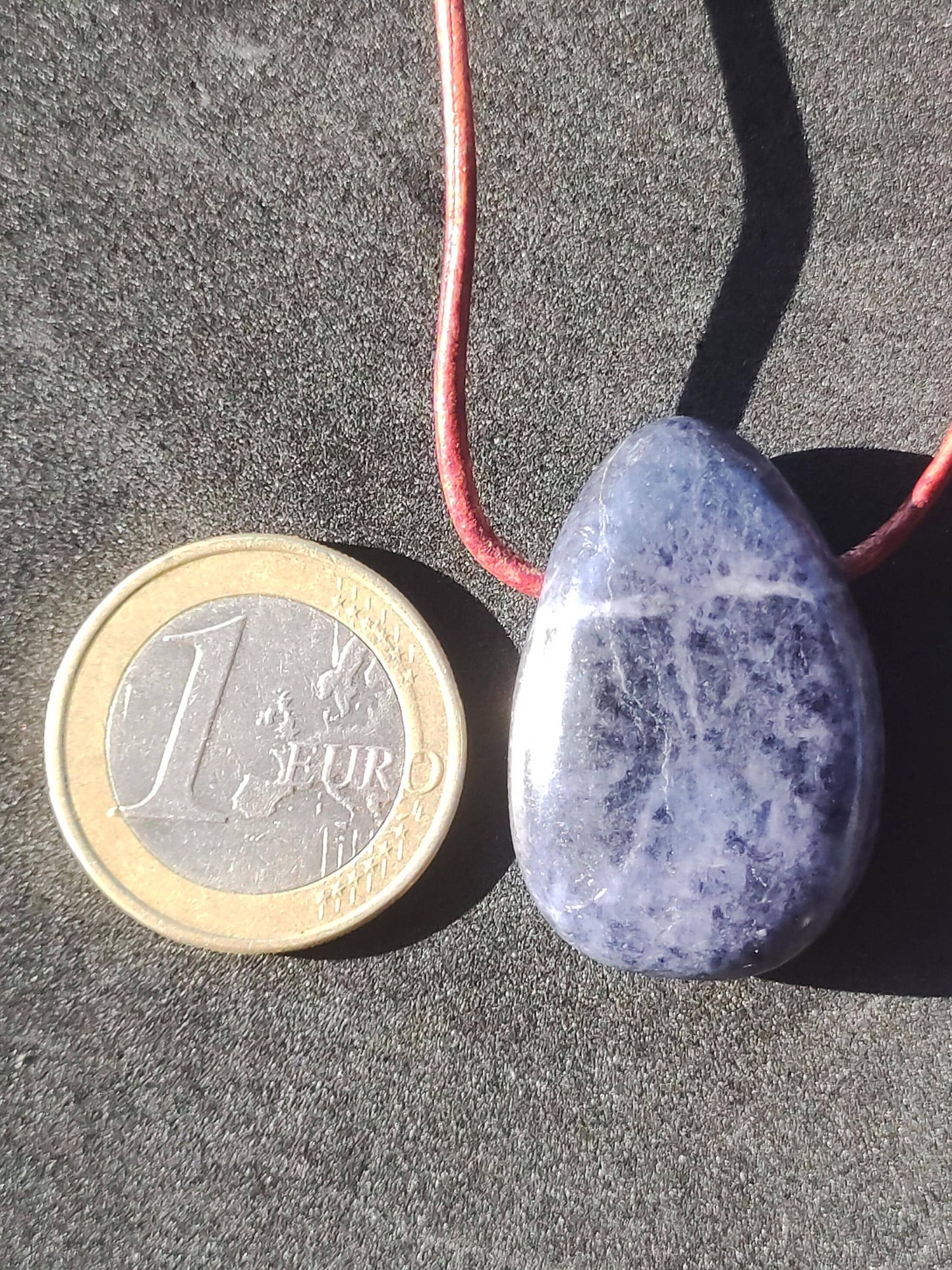 Saphir - collier de pierres précieuses pierre de guérison bleu nature cadeau homme femme il son père fils mère chance énergie chakra protection rareté collectionneur rare