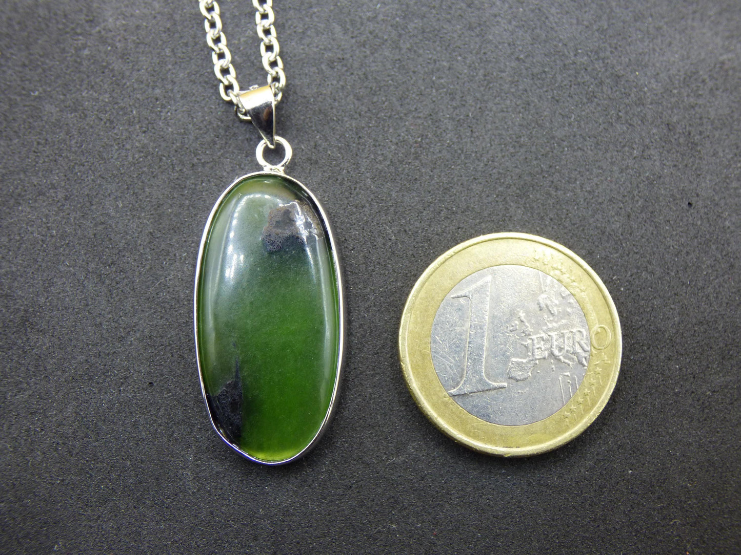 Serpentin A - 925 Silber Edelstein Kette grün Natur Heilstein Kristall Rarität Anhänger Mann Frau Er Sie Geschenk Selten Edel transparent