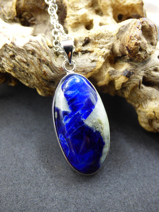 Collier en argent 925 avec pierre précieuse afghane AAA, pierre de guérison naturelle bleue, rareté, noble, cadeau pour homme et femme, il, elle, petite amie, énergie, pouvoir, paix, chance