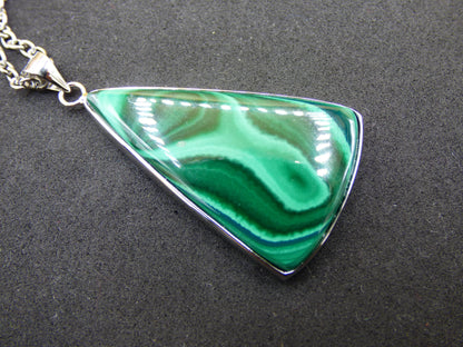 Malachite - 925 Sterling Silver Gemstone Necklace Natural Blue Rarity Healing Stone Crystal Man Woman He She Gift Friend Brother