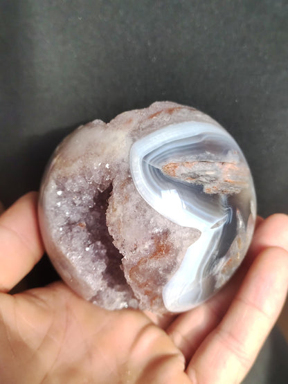 XXL Amethyst Agate Druzy Geode Ball ~ Magical Gemstone Decoration Crystal Sphere Healing Stone Purple Energy Living Rarity Collector Gift