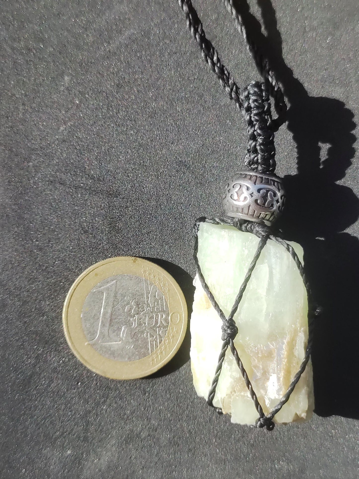 Aquamarine + Muscovite ~ Macrame gemstone necklace blue rarity natural healing stone crystal pendant man woman child he she gift quality