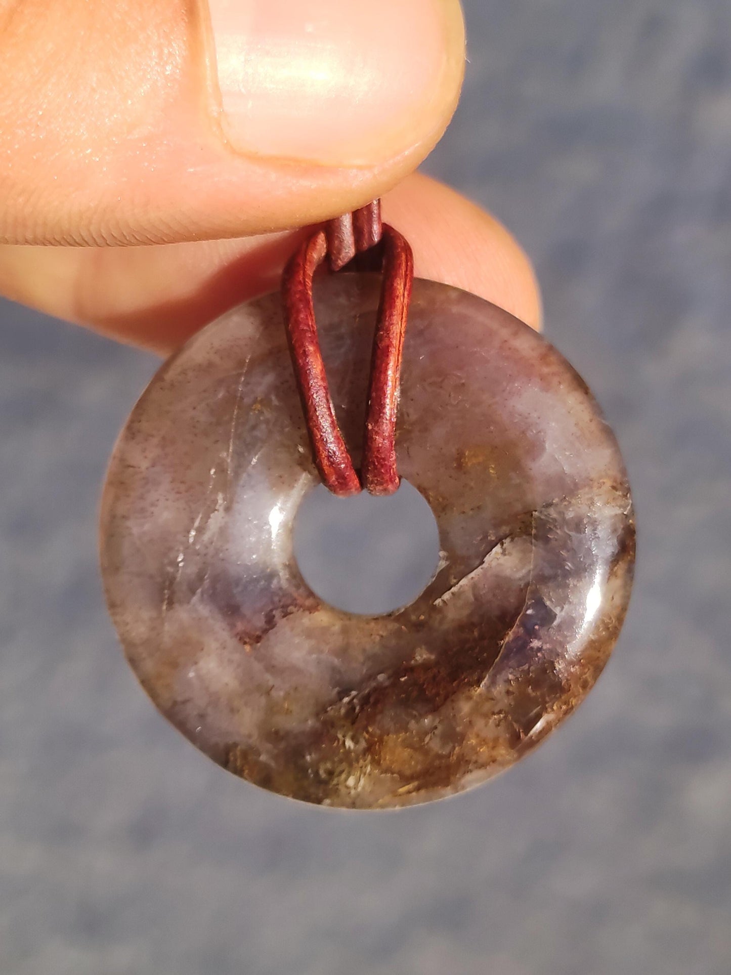 Pietersite or rouge bleu - collier de donuts de pierres précieuses rareté protection rare pierre de guérison cristal HIPPIE Boho Tibet ethnique homme femme lui offrir son