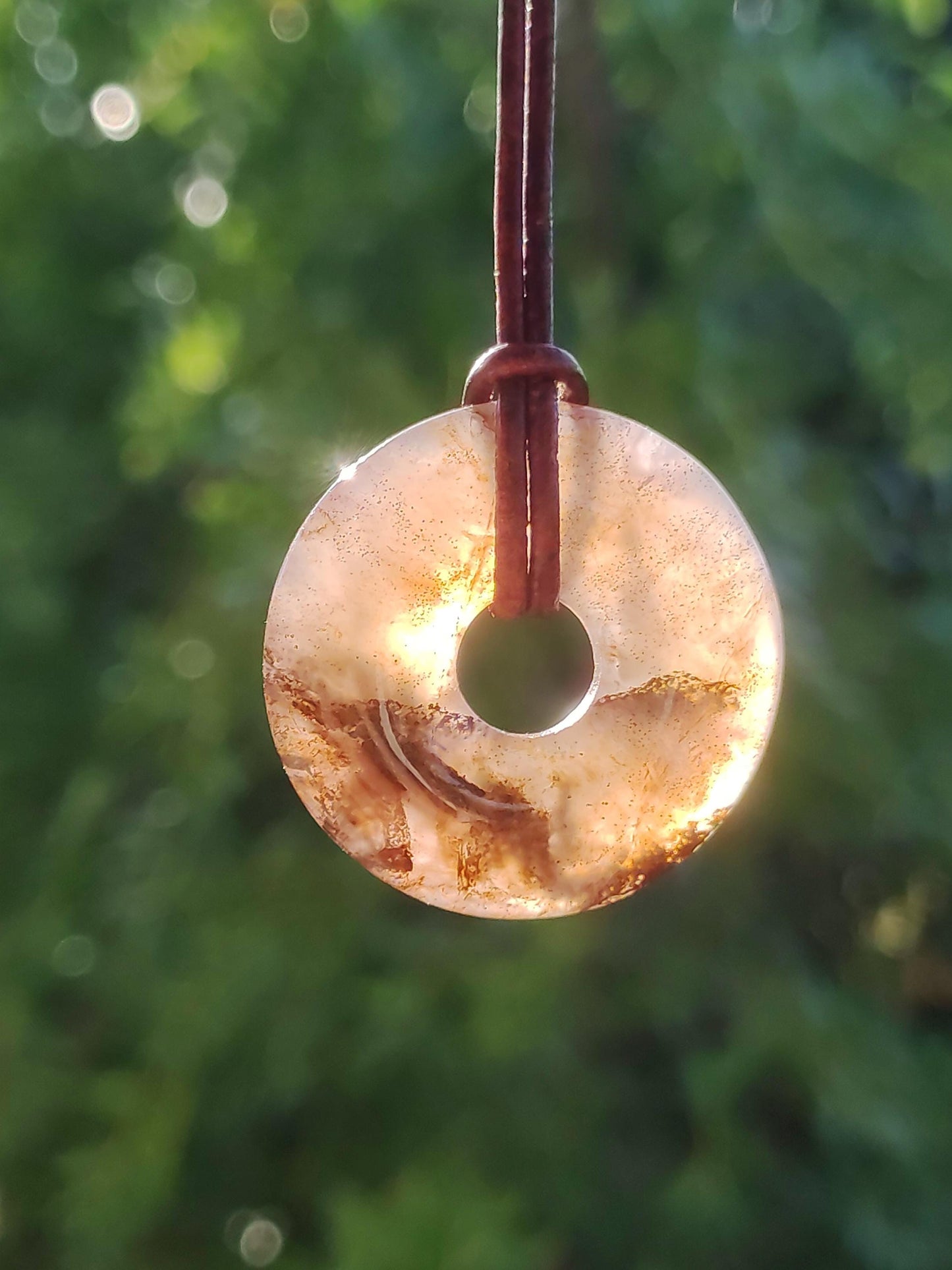 Pietersite or rouge bleu - collier de donuts de pierres précieuses rareté protection rare pierre de guérison cristal HIPPIE Boho Tibet ethnique homme femme lui offrir son