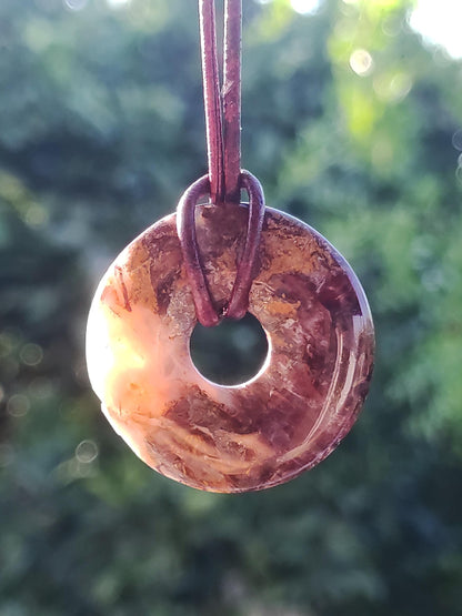 Pietersite or rouge bleu - collier de donuts de pierres précieuses rareté protection rare pierre de guérison cristal HIPPIE Boho Tibet ethnique homme femme lui offrir son