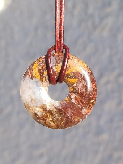 Pietersite or rouge bleu - collier de donuts de pierres précieuses rareté protection rare pierre de guérison cristal HIPPIE Boho Tibet ethnique homme femme lui offrir son