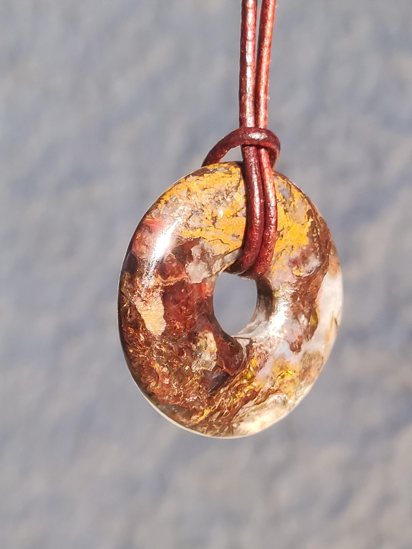 Pietersite or rouge bleu - collier de donuts de pierres précieuses rareté protection rare pierre de guérison cristal HIPPIE Boho Tibet ethnique homme femme lui offrir son