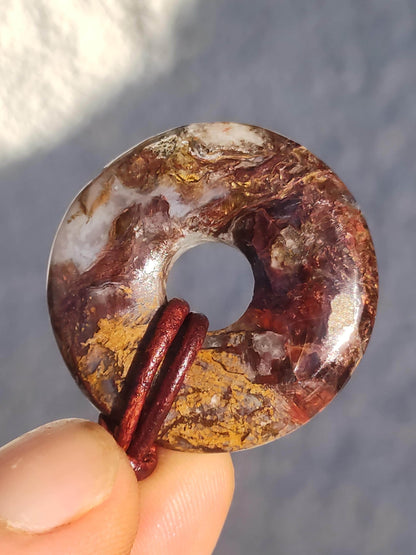 Pietersite or rouge bleu - collier de donuts de pierres précieuses rareté protection rare pierre de guérison cristal HIPPIE Boho Tibet ethnique homme femme lui offrir son