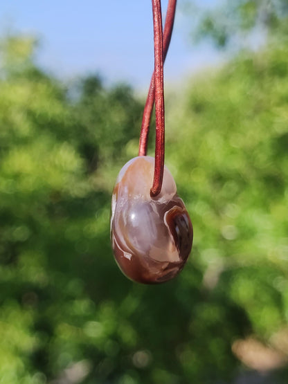 Agate de Feu *Mexique* - Collier de Pierres Précieuses Pierre de Guérison Symbole de Protection Homme Femme Chance HIPPIE GOA Boho Tibet Ethno Nature Rareté Cadeau