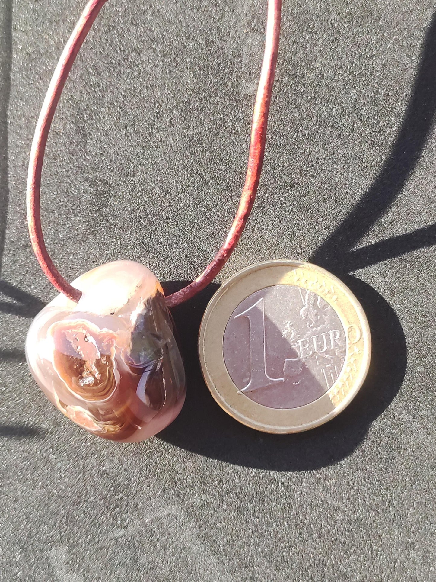 Agate de Feu *Mexique* - Collier de Pierres Précieuses Pierre de Guérison Symbole de Protection Homme Femme Chance HIPPIE GOA Boho Tibet Ethno Nature Rareté Cadeau