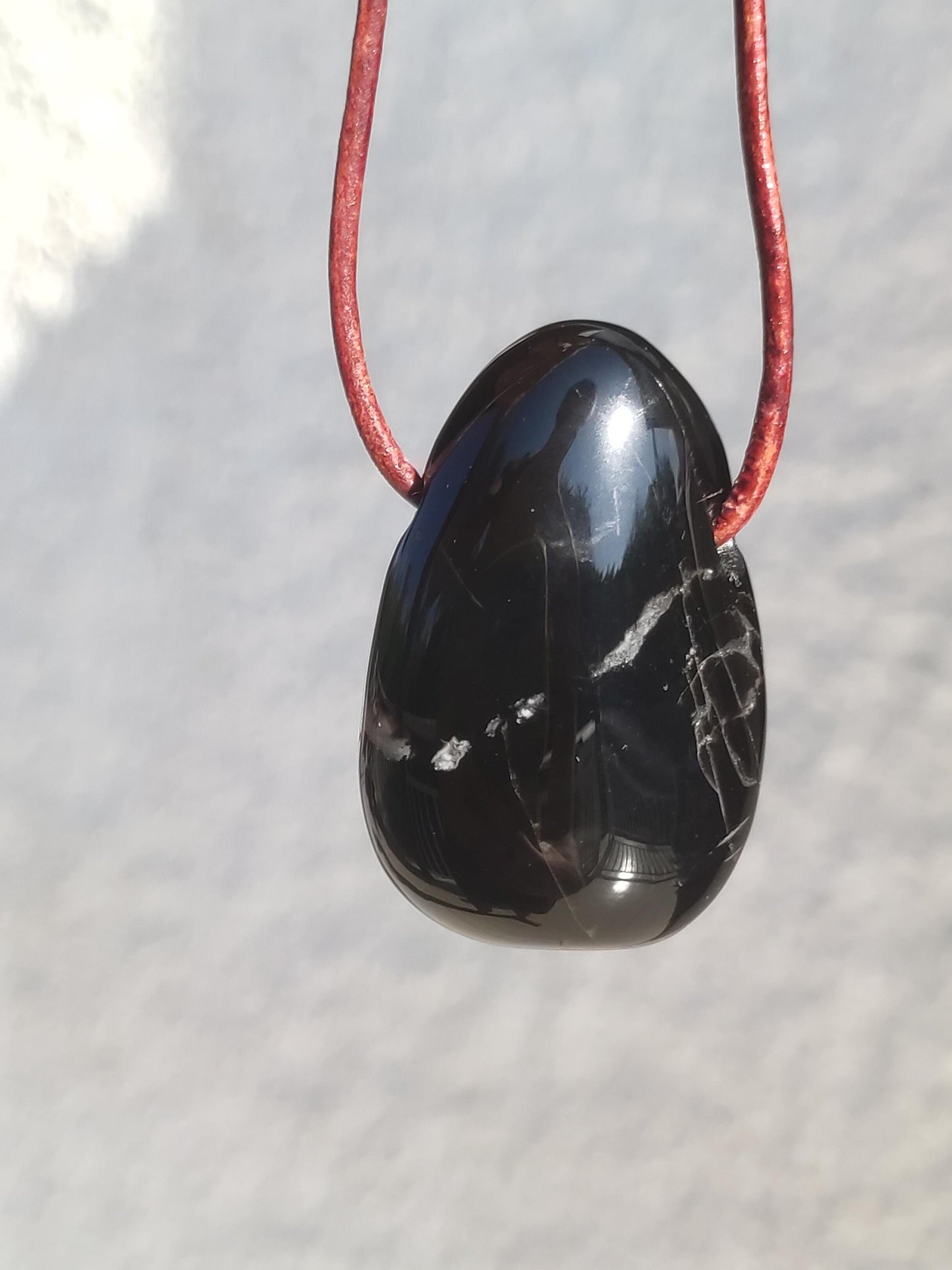 Onyx ~ Gemstone Necklace Black Man Woman Child Gift Him Her Natural Real Energy Jewelry Pendant Lucky Protection Healing Stone Hippie Ethno Boho