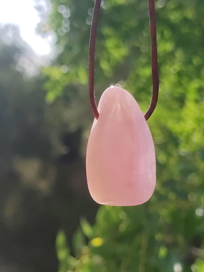 Kunzite A - Collier de pierres précieuses Pierre de guérison Rose Rose Rareté Homme Femme Chanceux HIPPIE GOA Boho Tibet Ethnique Naturel Rareté Cadeau Lui Son Homme Femme