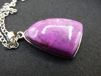 Cobalt Calcit Kobaltcalcit - 925 Silber Edelstein Kette Heilstein Natur pink rosa Rarität Edel Mann Frau Geschenk Er Sie Freundin Kristall