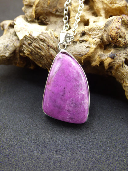 Cobalt Calcit Kobaltcalcit - 925 Silber Edelstein Kette Heilstein Natur pink rosa Rarität Edel Mann Frau Geschenk Er Sie Freundin Kristall