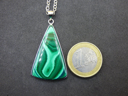 Malachite - 925 Sterling Silver Gemstone Necklace Natural Blue Rarity Healing Stone Crystal Man Woman He She Gift Friend Brother