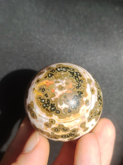 8 veines Ocean Jasper Orbiculaire vert - boule de pierre précieuse pierre de guérison naturelle décoration cristal cadeau lui elle homme femme maison appartement énergie rare