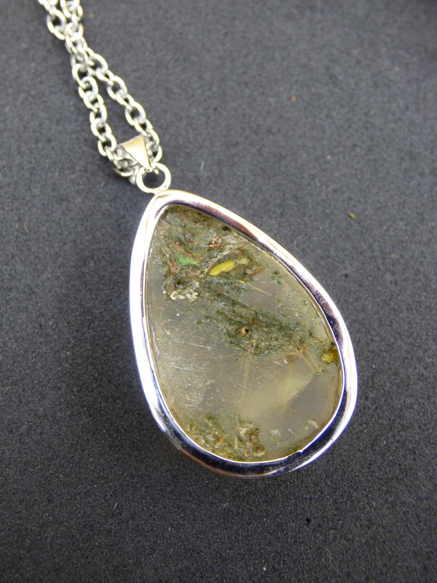 Phantom Rutil Quarz  - 925 Sterling Silber Edelstein Kette Natur weiß Schutz Rarität Heilstein Kristall Mann Frau Er Sie Geschenk Freund