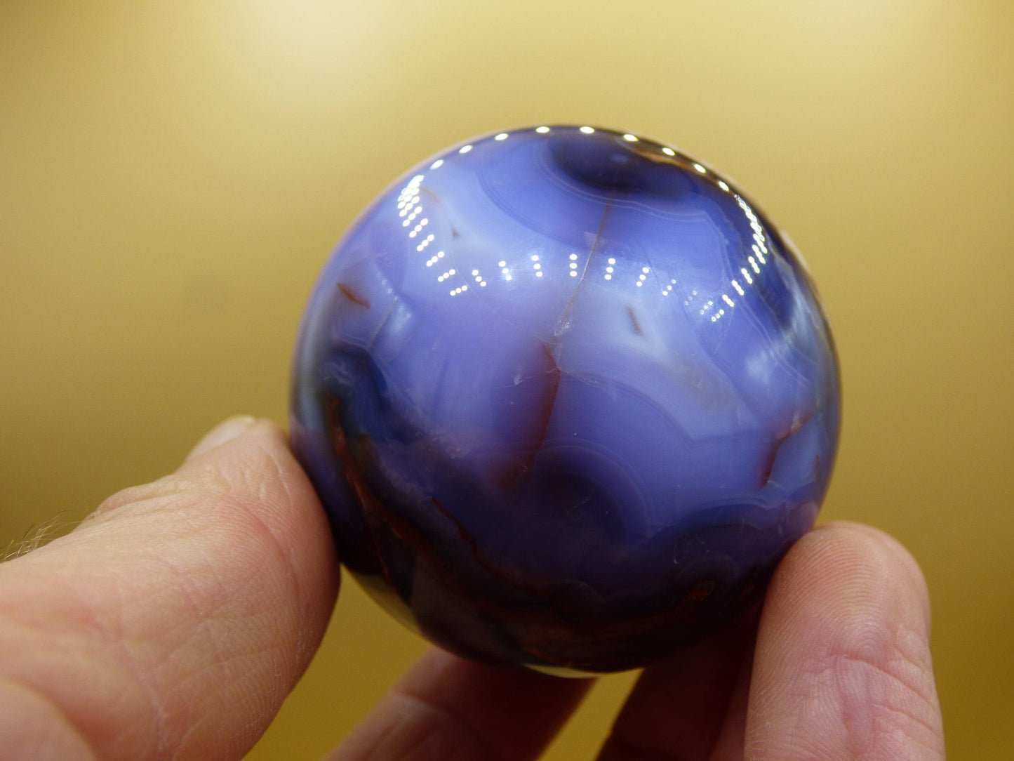 Flower Agate blue Flower Blossom A- Gemstone Ball Decoration Crystal Sphere Meditation Healing Stone Nature Gift He She Man Woman Rare Rarity