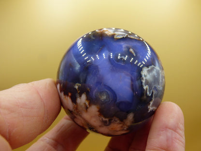 Flower Agate blue Flower Blossom A- Gemstone Ball Decoration Crystal Sphere Meditation Healing Stone Nature Gift He She Man Woman Rare Rarity