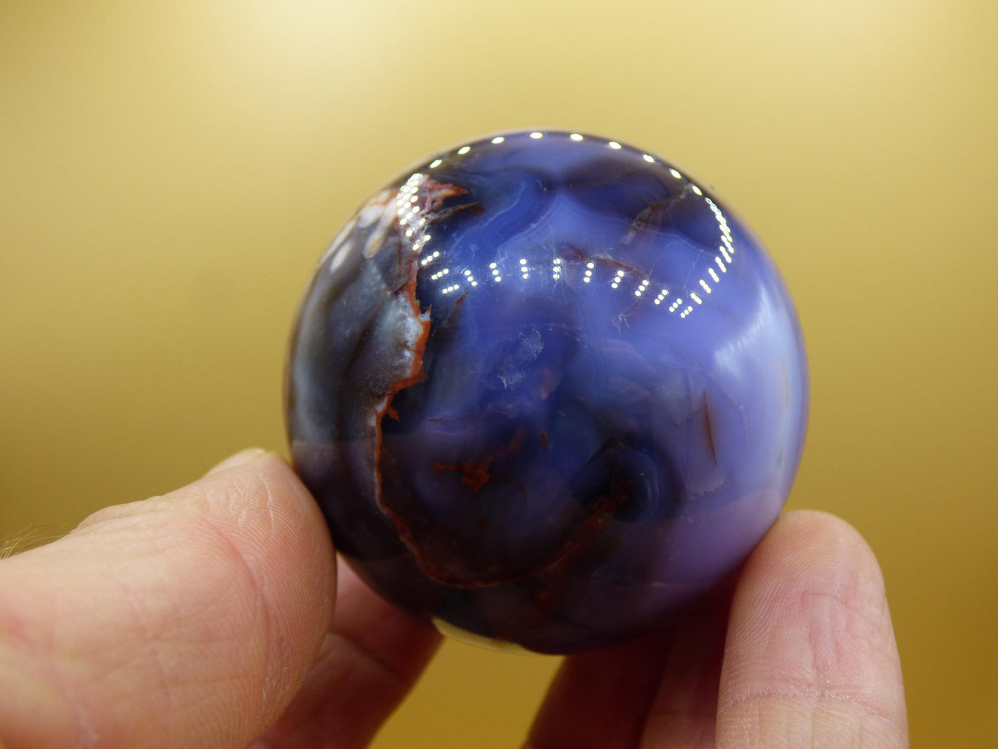 Flower Agate blue Flower Blossom A- Gemstone Ball Decoration Crystal Sphere Meditation Healing Stone Nature Gift He She Man Woman Rare Rarity