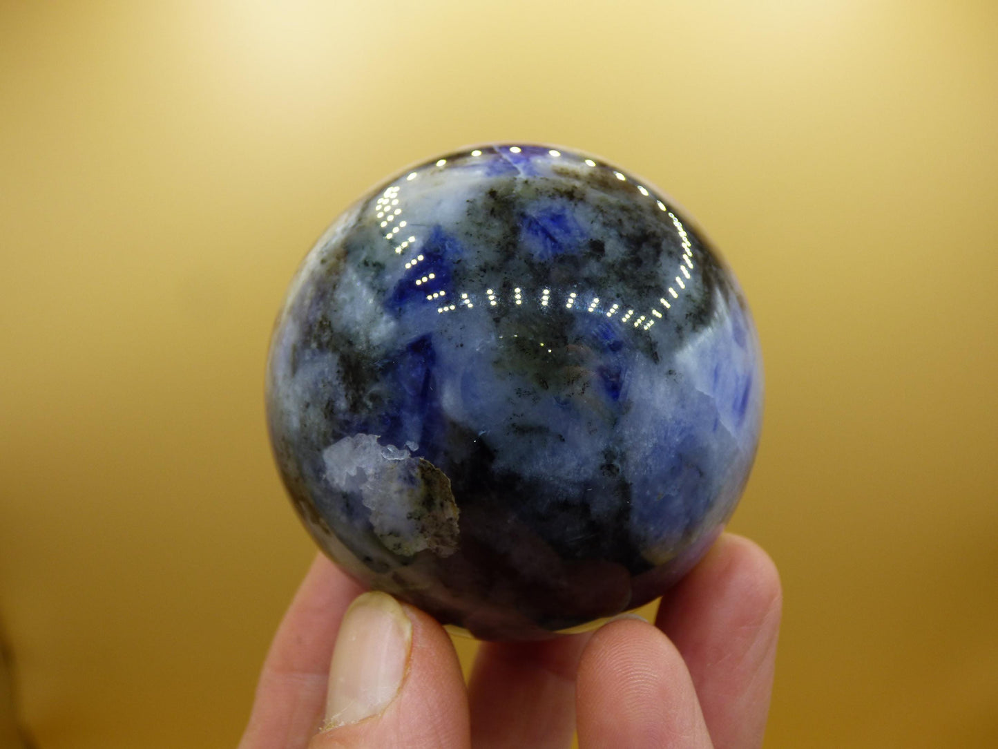 Sodalith - Edelstein Kugel Deko Sphere Massage Kristall Spielkugel Meditation Heilstein Frau Mann Geschenk Er Sie Haus Energie Traum Wohnen