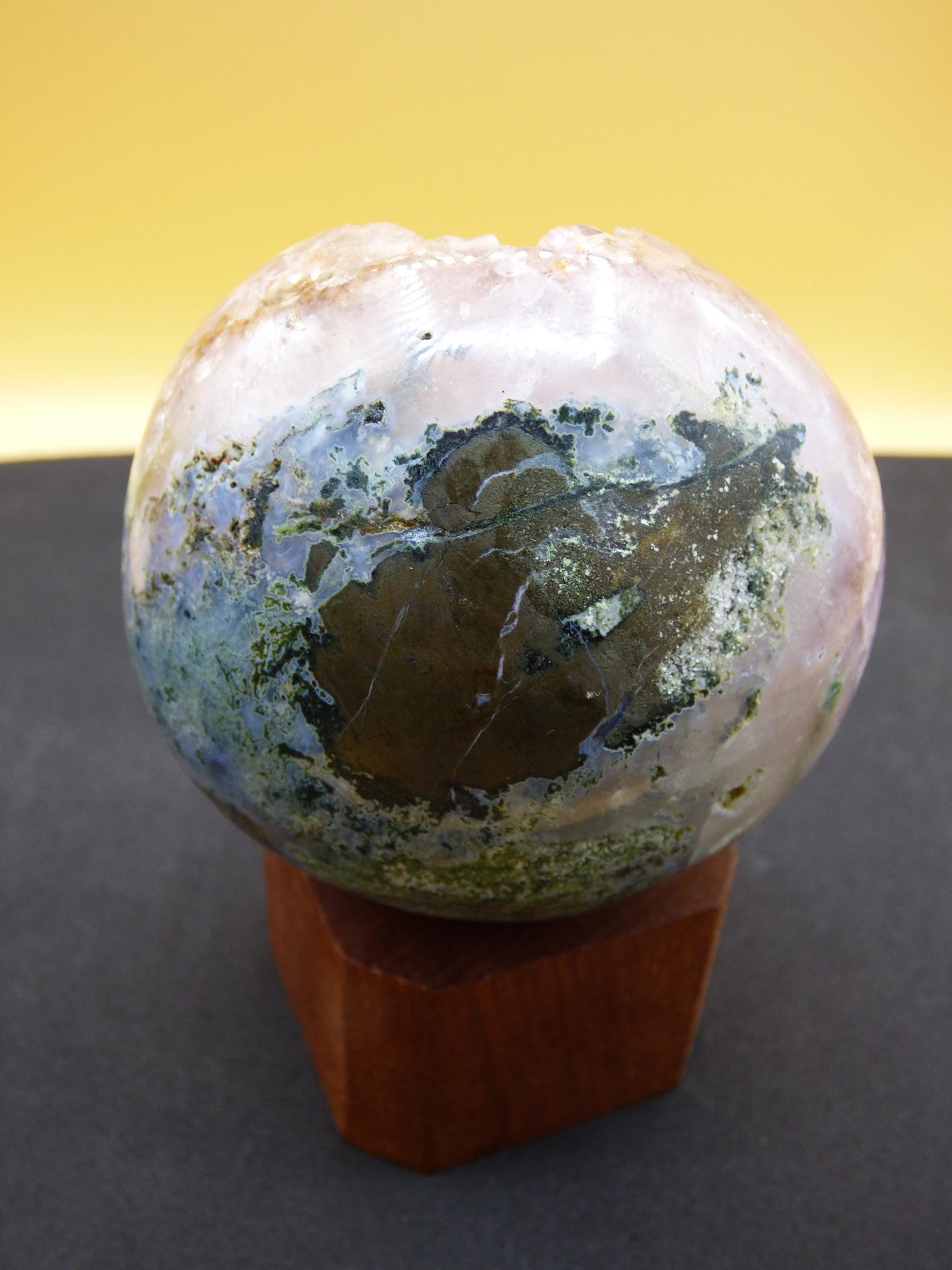 Amethyst Achat Geode Kugel ~ Magische Edelstein Deko Kristall Stufe Sphere Heilstein lila Energie Wohnen Rarität Sammler Geschenk