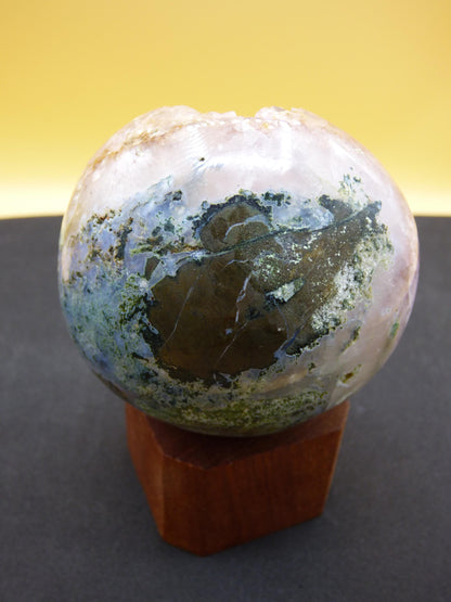 Amethyst Achat Geode Kugel ~ Magische Edelstein Deko Kristall Stufe Sphere Heilstein lila Energie Wohnen Rarität Sammler Geschenk