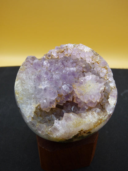 Amethyst Achat Geode Kugel ~ Magische Edelstein Deko Kristall Stufe Sphere Heilstein lila Energie Wohnen Rarität Sammler Geschenk