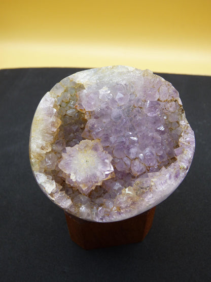 Amethyst Achat Geode Kugel ~ Magische Edelstein Deko Kristall Stufe Sphere Heilstein lila Energie Wohnen Rarität Sammler Geschenk
