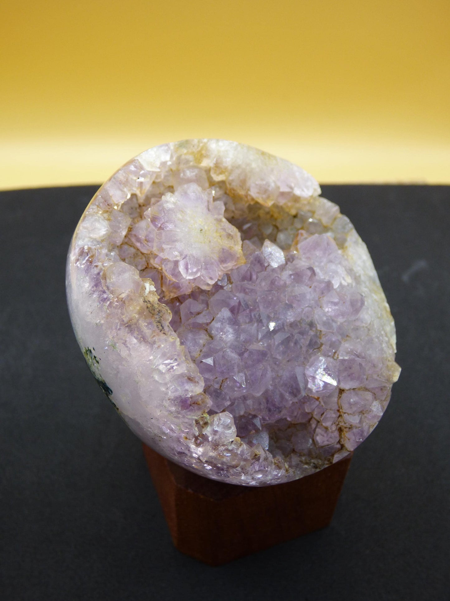 Amethyst Achat Geode Kugel ~ Magische Edelstein Deko Kristall Stufe Sphere Heilstein lila Energie Wohnen Rarität Sammler Geschenk