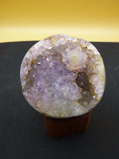 Amethyst Achat Geode Kugel ~ Magische Edelstein Deko Kristall Stufe Sphere Heilstein lila Energie Wohnen Rarität Sammler Geschenk