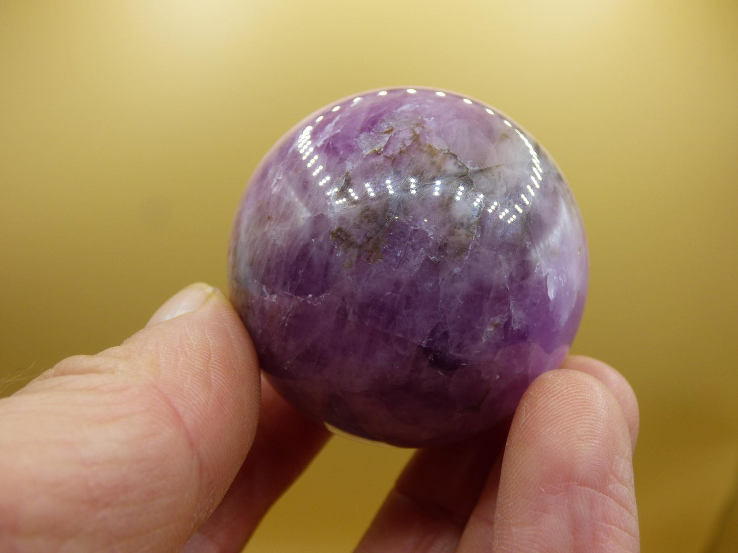 Kunzit AA rosa Schimmer Flash ~ Edelstein Kugel Deko Sphere Haus Wohn Kristall HIPPIE Heilstein Rarität Selten Geschenk Frau Geschenk Er Sie