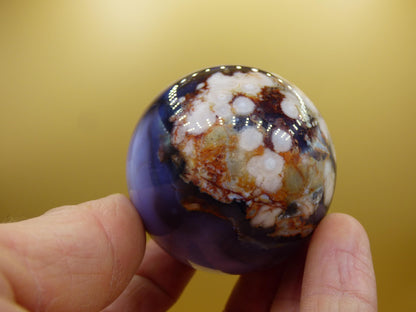 Flower Agate blue Flower Blossom A- Gemstone Ball Decoration Crystal Sphere Meditation Healing Stone Nature Gift He She Man Woman Rare Rarity