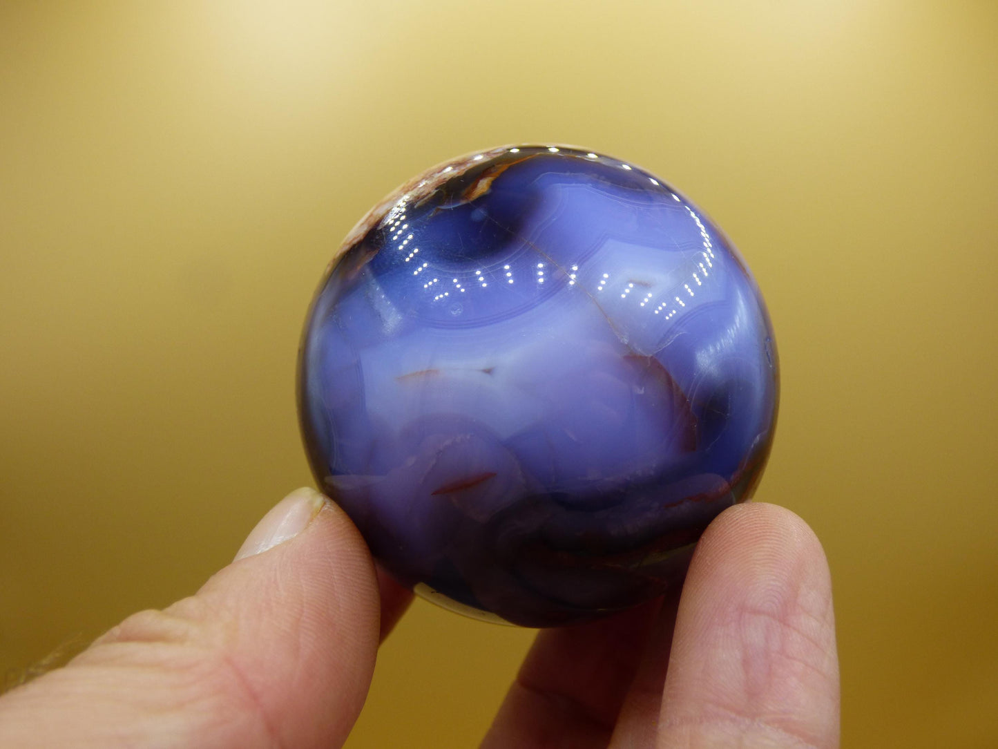 Flower Agate blue Flower Blossom A- Gemstone Ball Decoration Crystal Sphere Meditation Healing Stone Nature Gift He She Man Woman Rare Rarity