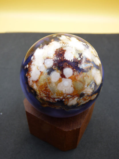 Flower Agate blue Flower Blossom A- Gemstone Ball Decoration Crystal Sphere Meditation Healing Stone Nature Gift He She Man Woman Rare Rarity