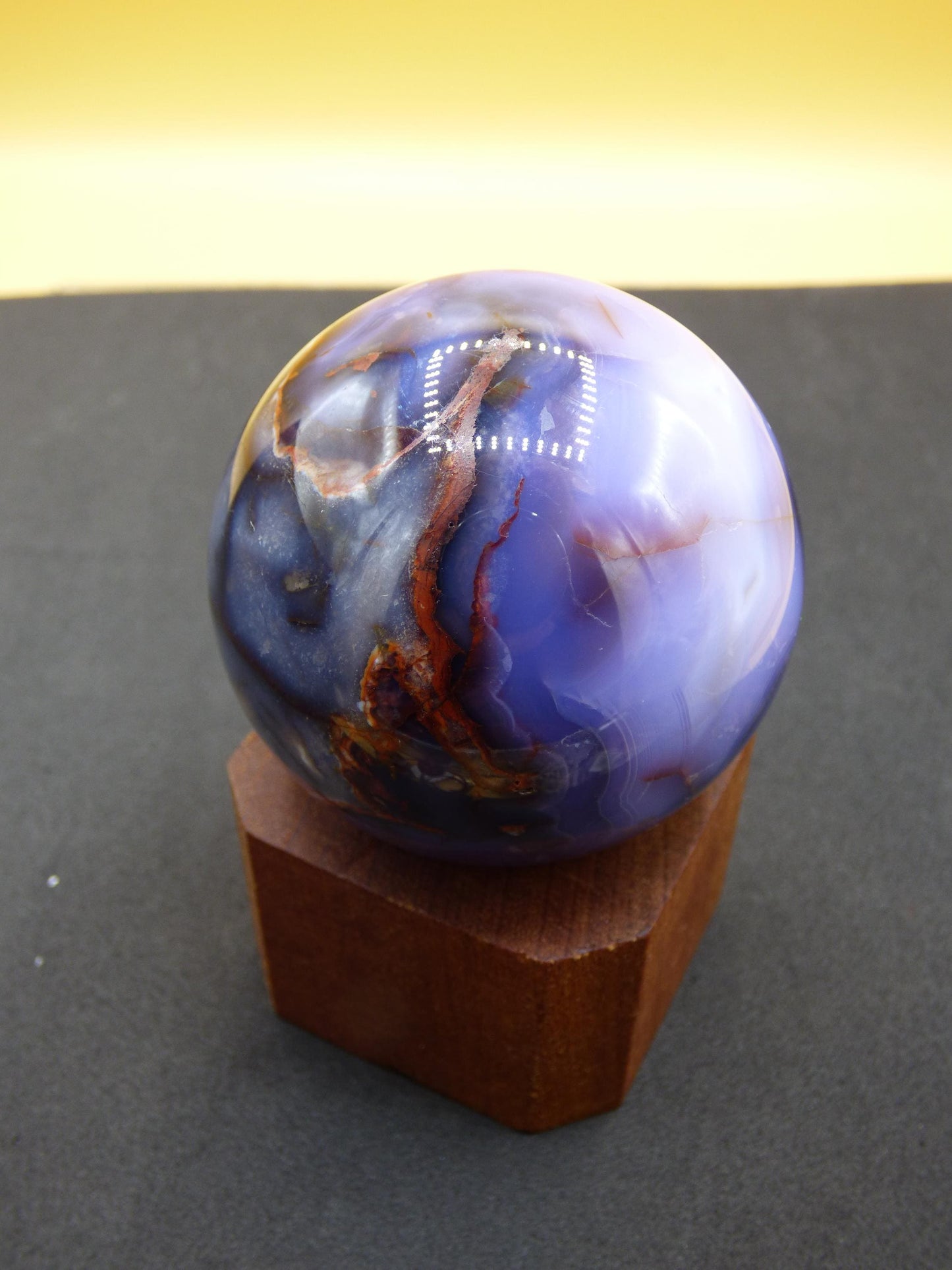 Flower Agate blue Flower Blossom A- Gemstone Ball Decoration Crystal Sphere Meditation Healing Stone Nature Gift He She Man Woman Rare Rarity