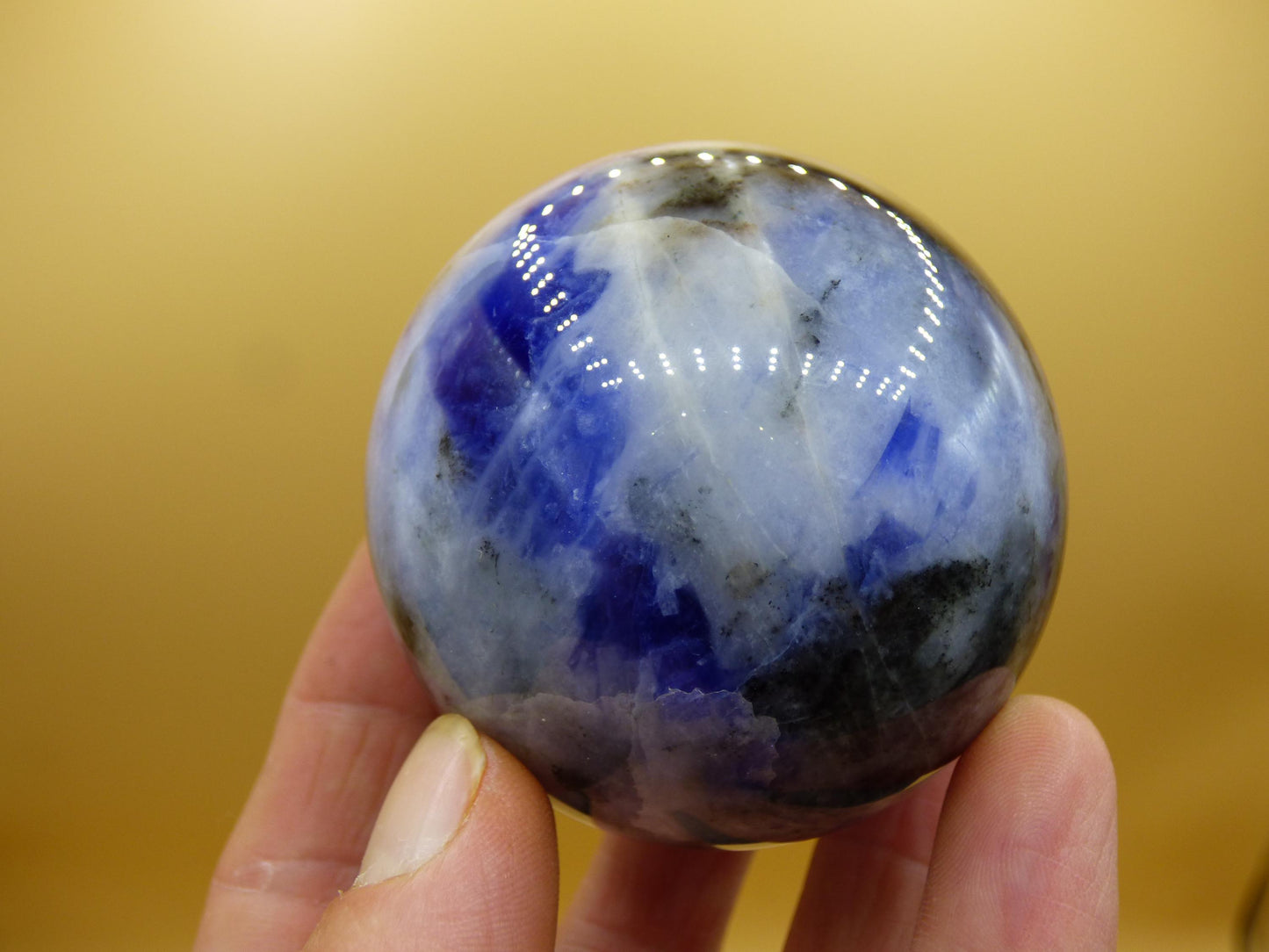 Sodalith - Edelstein Kugel Deko Sphere Massage Kristall Spielkugel Meditation Heilstein Frau Mann Geschenk Er Sie Haus Energie Traum Wohnen