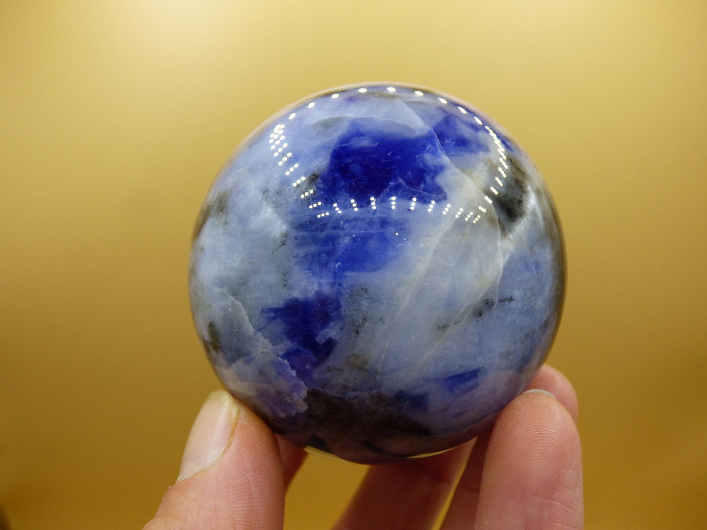 Sodalith - Edelstein Kugel Deko Sphere Massage Kristall Spielkugel Meditation Heilstein Frau Mann Geschenk Er Sie Haus Energie Traum Wohnen