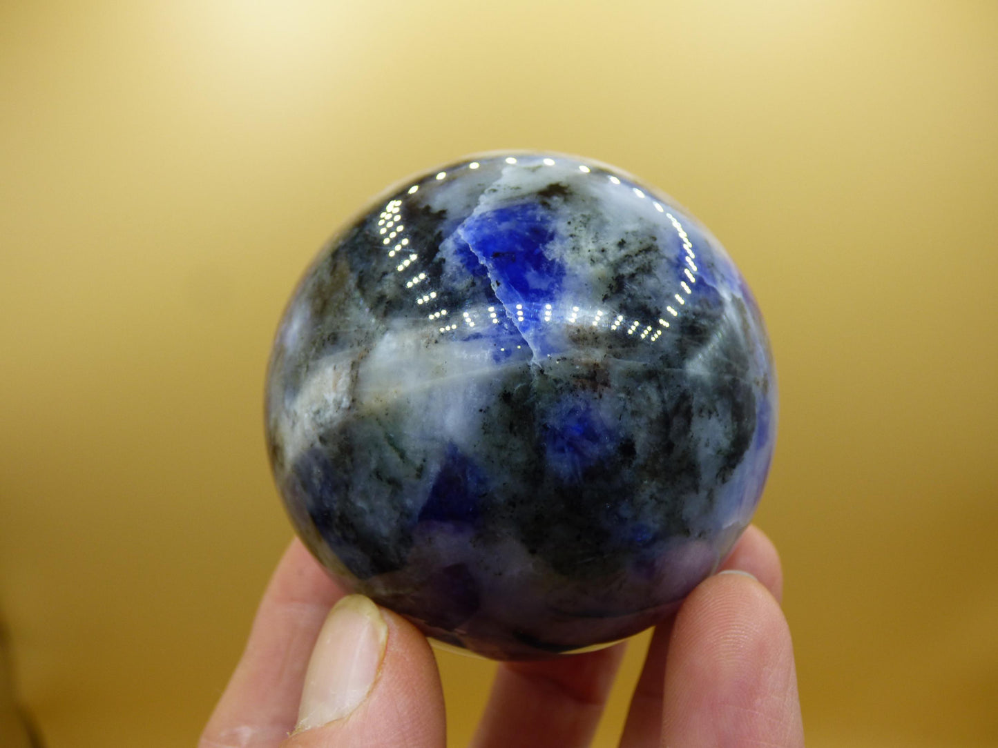 Sodalith - Edelstein Kugel Deko Sphere Massage Kristall Spielkugel Meditation Heilstein Frau Mann Geschenk Er Sie Haus Energie Traum Wohnen