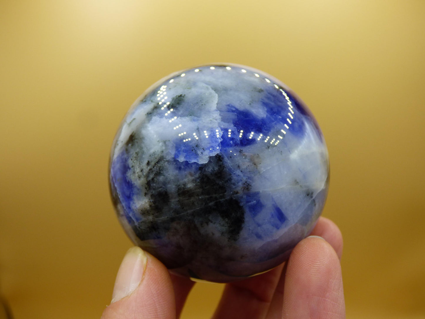 Sodalith - Edelstein Kugel Deko Sphere Massage Kristall Spielkugel Meditation Heilstein Frau Mann Geschenk Er Sie Haus Energie Traum Wohnen