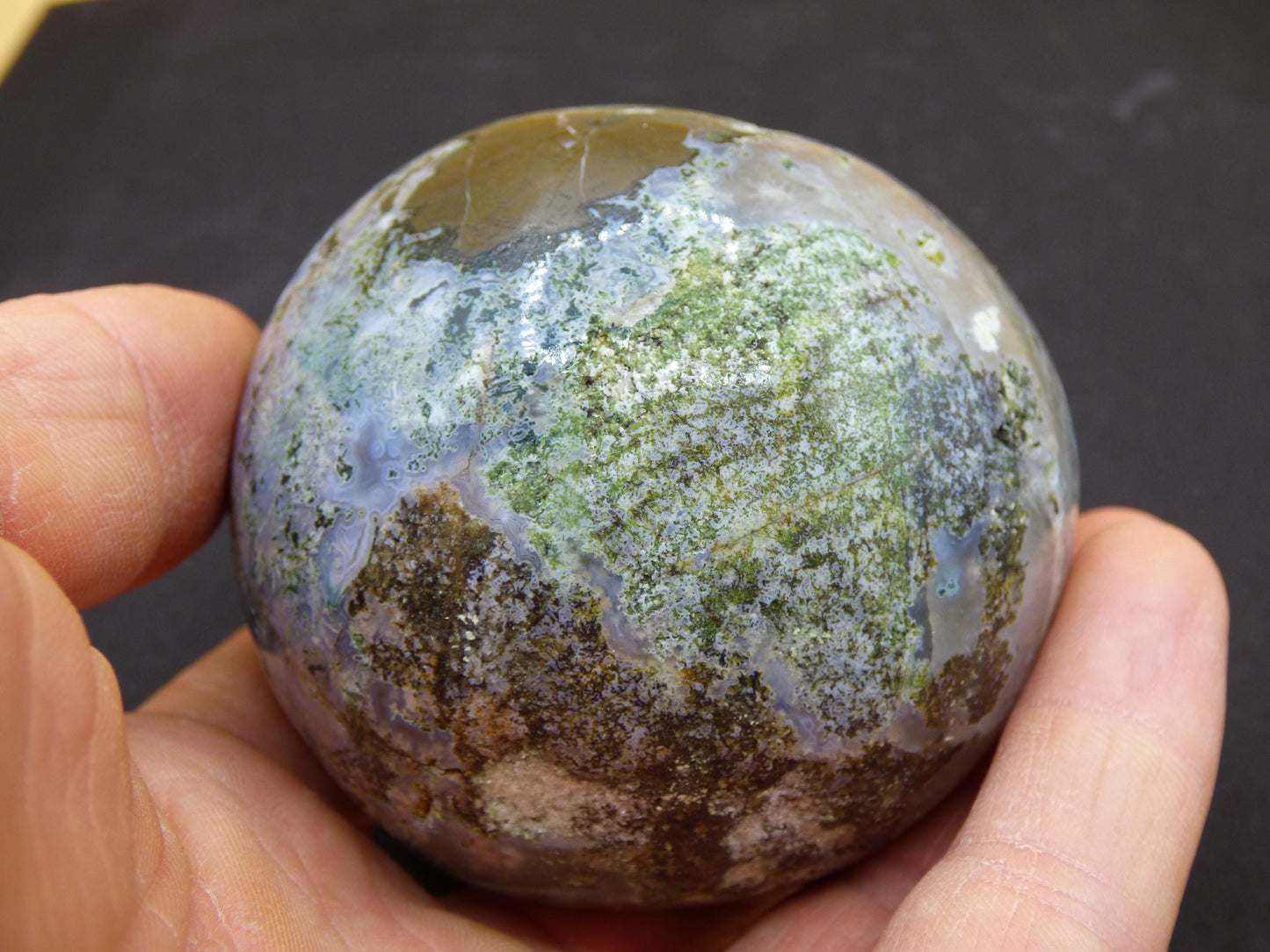 Amethyst Achat Geode Kugel ~ Magische Edelstein Deko Kristall Stufe Sphere Heilstein lila Energie Wohnen Rarität Sammler Geschenk