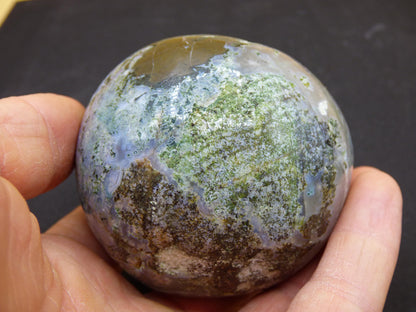 Amethyst Achat Geode Kugel ~ Magische Edelstein Deko Kristall Stufe Sphere Heilstein lila Energie Wohnen Rarität Sammler Geschenk