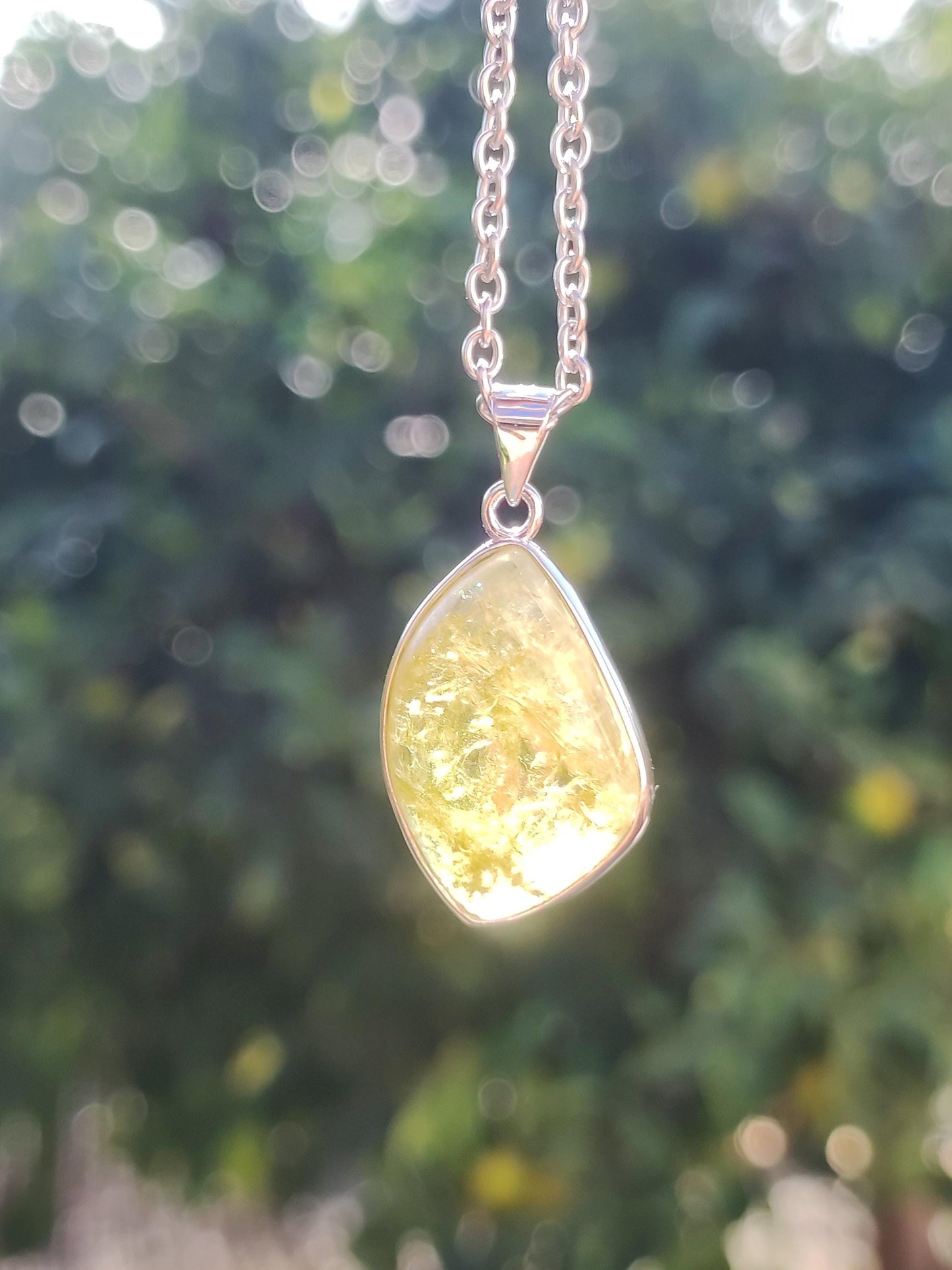 Vesuvianit grün AAA 925 Silber Edelstein Kette Natur Heilstein Kristall Rarität Anhänger Mann Frau Er Sie Geschenk Wunderschön Edel