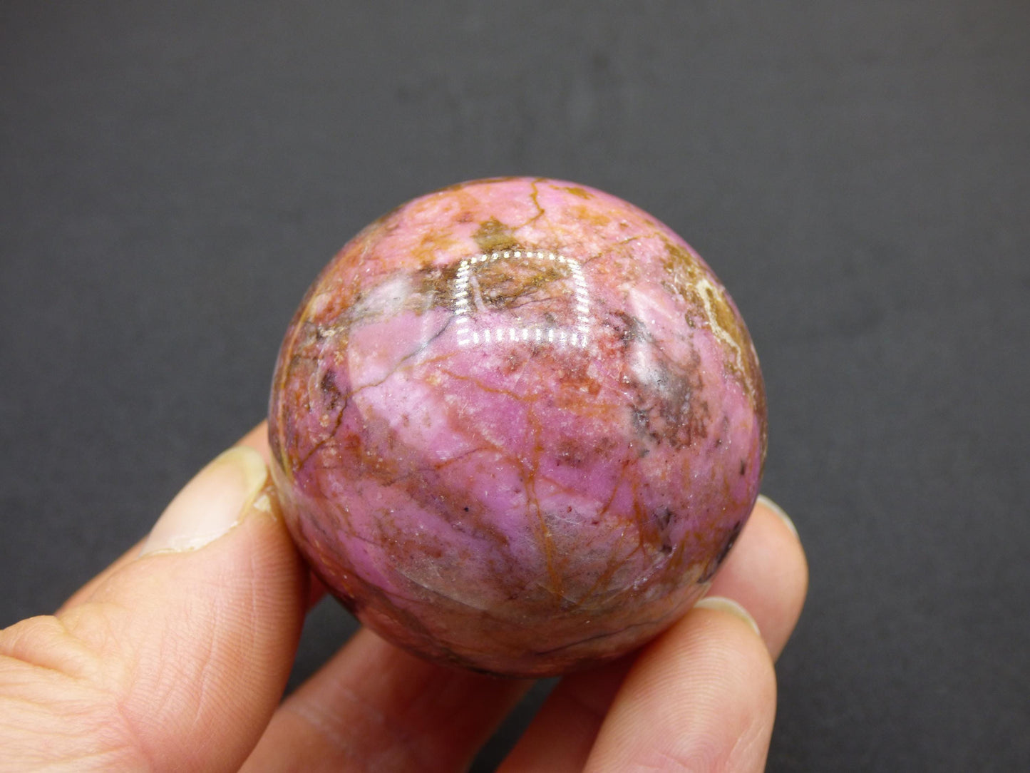 Kobalt Calcit Kugel *Rarität* rosa Pink Kristall Edelstein Deko Haus Sammler Geschenk Er Sie Mann Frau Freund Mineral Selten Heilstein